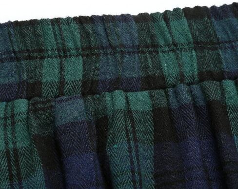 IDEALSANXUN Womens Plaid Skirts Fall Winter High Waisted A Line Long Pleated Maxi Skirt with Pockets in Kuwait