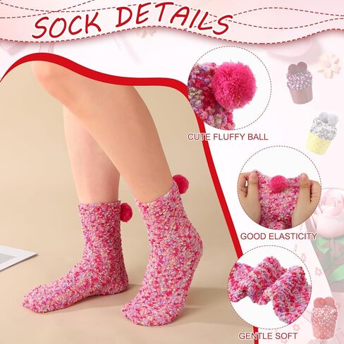 jspupifip 12 زوجًا من جوارب هدايا الكب كيك، جوارب منفوشة ذاتية الصنع للنساء والفتيات، جوارب شبشب شتوية لتخزين الجوارب مع علب هدايا كب كيك لعيد الميلاد وعيد الحب in Kuwait