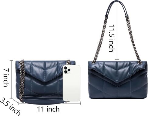 DORIS&JACKY Designer Leather Shoulder Purse For Women Lambskin Quilted Tote Bag With Convertible Chain Strap in Saudi Arabia