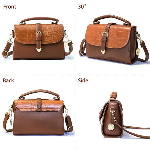 Retro Satchel Crossbody Handbags for Women, Trendy Crocodile Designer Leather Flap Top Handle Purses Shoulder Bag in Saudi Arabia
