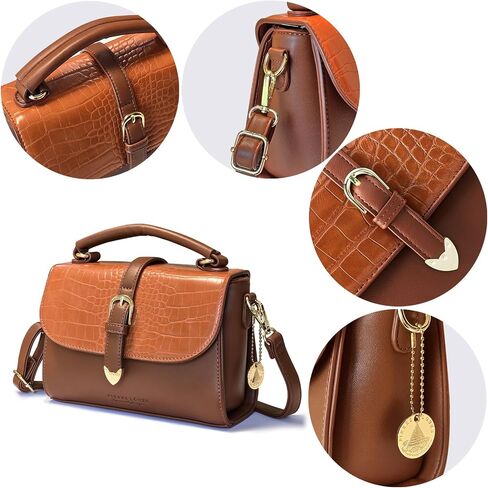 Retro Satchel Crossbody Handbags for Women, Trendy Crocodile Designer Leather Flap Top Handle Purses Shoulder Bag in Saudi Arabia