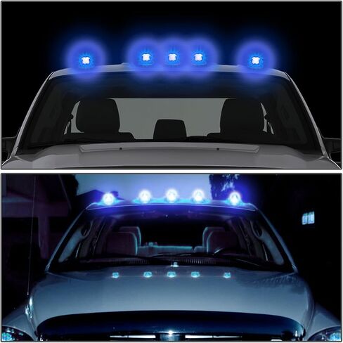 DNA Motoring CBL-DR99-CH-B Blue LED Cab Roof Top Marker Lights X 5 in Saudi Arabia