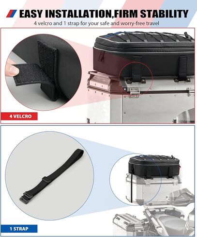 Motorcycle Top Case Bag 20L Expandable, Multifunctional Motorcycle Luggage Tool Bag Compatible with BMW R1250GS R1200GS Adventure 2007-2013, R1200GS LC 2013-2017, F650 700 750 800 850GS,1PCS in Saudi Arabia