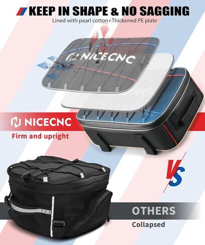 Motorcycle Top Case Bag 20L Expandable, Multifunctional Motorcycle Luggage Tool Bag Compatible with BMW R1250GS R1200GS Adventure 2007-2013, R1200GS LC 2013-2017, F650 700 750 800 850GS,1PCS in Saudi Arabia