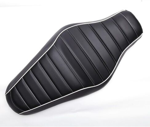 Motorcycle Seats - Front Driver Rear Passenger Two Up Leather Seat Cushion Compatible With Harley Sportster 883 1200 2005-2019 Iron 883 2009-2021 Forty Eight And More (Black Printing) in Kuwait