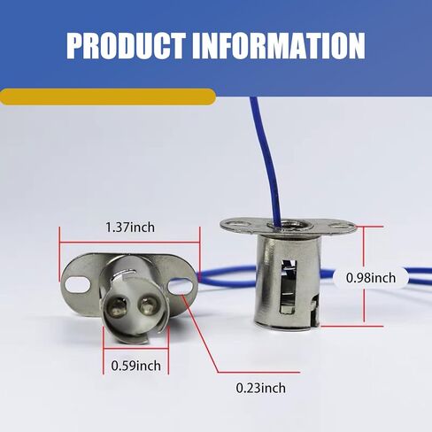 2 قطعة حامل مصباح ضوء الفرامل LED 1156 للسيارات، قابس أنثى معدني مع قاعدة وأسلاك ربط مزدوجة، مجموعة مقبس توصيل واحدة، موصل لمبة إضاءة عالمية للسيارات (فضي) in Kuwait