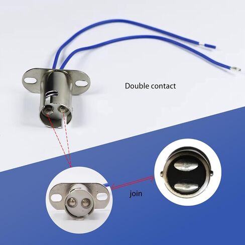 2 قطعة حامل مصباح ضوء الفرامل LED 1156 للسيارات، قابس أنثى معدني مع قاعدة وأسلاك ربط مزدوجة، مجموعة مقبس توصيل واحدة، موصل لمبة إضاءة عالمية للسيارات (فضي) in Kuwait