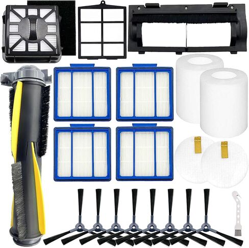 Tivcroxs Accessories Kit for Shark IQ RV1001AE, Shark AV911S EZ, AV1010AE RV1000 RV1001 AV970 AV993 AV1002AE UR1000SR UR1005AE Robot Vacuum Cleaner,2 Main Brush,6 Filters,10 Side Brushes,2 Pre Filter in Saudi Arabia