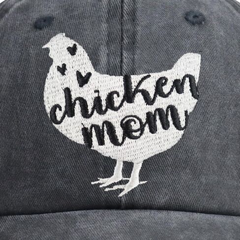 HHNLB Chicken Mom Hat, Chicken Gifts for Women Girls, Farm Hen Adjustable Cotton Embroidered Baseball Cap in Kuwait