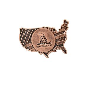 Don’t Tread on Me Pin, Gadsden Flag, A072, Rattlesnake, American Pride, American Flag, Pins, Brooch, Lapel, Pewter, Over 25 Political Designs, Handmade in the USA