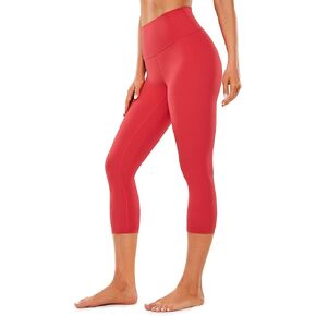 CRZ YOGA Womens Brushed Naked Feeling Workout Capri Leggings 21"- High Waisted Gym Compression Tummy Control