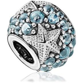 MiniJewelry Sea Shell Starfish Ocean Charm fit Pandora Bracelets Necklaces Pendants Sterling Silver Dangle Charm Women Sister Mom Family Birthday Christmas