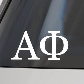 Sorority Shop Alpha Phi Car Decal Sticker- Greek Letters Design, Officially Licensed Alpha Phi Sorority Window Sticker
