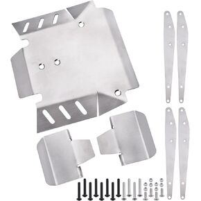 Stainless Steel Chassis Guard Protective Plate Skid Plate Armor Axle Guard Protector for Axial RBX10 Ryft