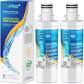 ICEPURE ADQ747935 Refrigerator Water Filter Replacement for LG ® LT1000P®,MDJ64844601, Kenmore Elite 9980, ADQ74793501 LT1000PC ® ADQ74793502, LMXS28626S, LFXS26973S, 4PACK