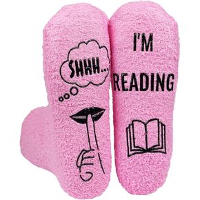 Reading Socks with Gift Box, Bookish Gifts, Book Lover Gifts for Women, Funny Reading Accessories Gifts for Teacher, Students and Book Lovers