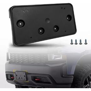 Front License Plate Frame for Chevy Silverado 1500 2019 2020 2021 2022 Front Bumper License Plate Holder Mounting Bracket Replace # GM1068200 84428905