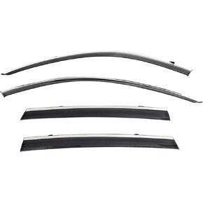 WellVisors Window Visors Wind Deflectors Compatible With Kia 2020-2024 Telluride With Chrome Trim Rain Guards 3-847KA028