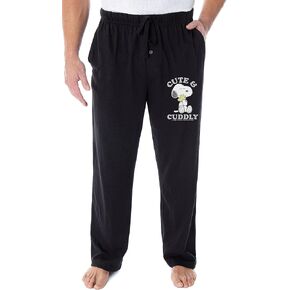 Peanuts Mens' Snoopy Woodstock Cute and Cuddly Sleep Pajama Pants
