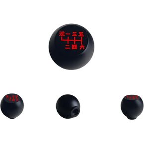 JGR Black Billet Aluminum Flat Top 6 Speed Japanese Weighted Shift Knob Shifter Top Left R Custom M12x1.25 M10x1.5 M10x1.25 M8x1.25