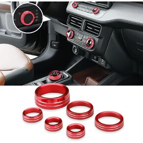 auovo AC Knob Covers Compatible with Ford Maverick Accessories 2022 2023 2024 Radio Knob Cover Drive Mode Control Gear Shift Knob Cover Headlight Control Knob Cover (6PCS, Orange)