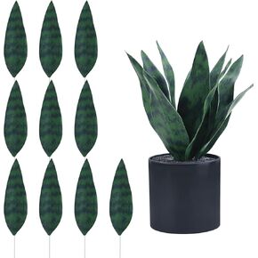 summer flower 23" Snake Plant Artificial Leaves Set, 21pcs Faux Sansevieria Plant Leaf,Tall Fake Snake Plants Outdoor,4 Sizes for Indoor Home Decor,Office,Garden,Tabletop Floor Decorations