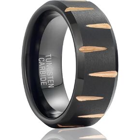 1 trendy men's tungsten steel ring with a width of 8mm, a cool bracelet