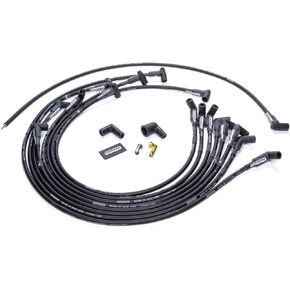 Moroso 73712 Ultra 40 Black Spark Plug Wire Set, Fits Big Block Chevy Engines, Under Header Routing, 90 Degree Plug Ends, HEI Distributor