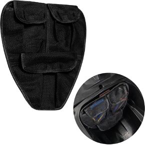 Front Trunk Organizer with 5 Mesh Pockets Tool Storage Bag Frunk Accessory for Can-Am Spyder F3 / F3-S 2015-2025 F3-L / F3-T 2016-2025 (White Piping)