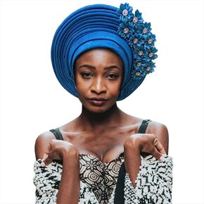 Nigerian Gele Fashion Headties for Women Head,African Head Wrap Beaded Lace Already Made Auto African Headtie for Party