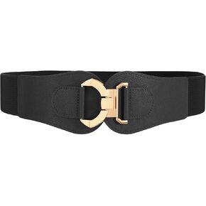 JASGOOD Women's Wide Stretchy Waist Belts for Dresses Vintage Elastic Waistband