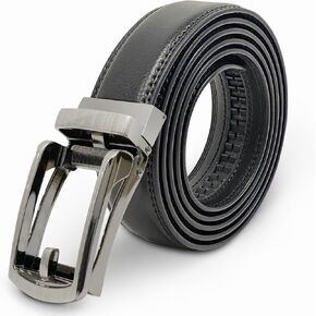 SnapTooth Adjustable Leather Ratchet Belt for Men, Custom Fit, Easy-to-Use Slide Buckle, Premium Quality, Trim-to-Fit Design