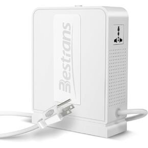 محول تصاعدي 110 فولت إلى 220 فولت، محول طاقة عالي التحمل 110 فولت إلى 220 فولت، محول طاقة 3000 وات، محول جهد تصاعدي مع منفذين لاستخدام أجهزة آسيا وأوروبا 220 فولت في الولايات المتحدة، أبيض لؤلؤي in Kuwait