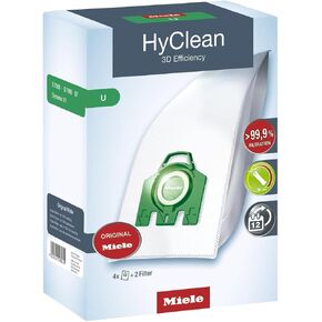 Miele AirClean 3D Efficiency Dust Bag, Type U, 8 Bags & 4 filters