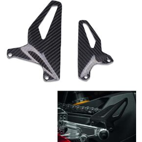 NT FAIRING Carbon Fiber Heel Guard Rearset Plates Fit for Ducati 2018-2022 Panigale V4 V4S Twill Weave 100% Real 3K Carbon