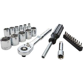 CRAFTSMAN Mechanics Tool Set, 24 Piece, 3/8 Inch Drive Metric (CMMT12111)