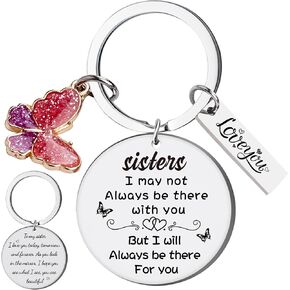 Sister Keychain Gifts from Sisters, Big Sister Birthday Gift, Ideas Keychains for Women, Christmas Thanksgiving
