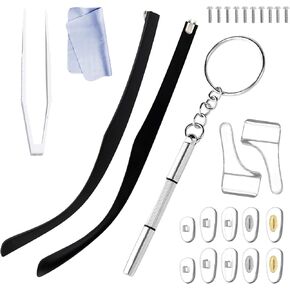 AGLOO Eye Glass Repairing Kit – Glasses Arm Glasses Legs Replacement - Universal DIY Eyeglass Accessories for Eyewear Frames for Men and Women