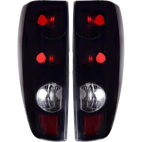 Boine Tail Light Compatible With Chevrolet Chevy Colorado GMC Canyon 2004-2012 Driver and Passenger Side Rear Light Black Smoked Housing Brake Lamps Replaces GM2801164