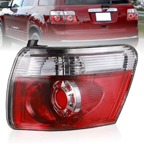 Boine Left Driver Side Tail Light Compatible With 2007 2008 2009 2010 2011 2012 GMC Acadia LED Rear Light Brake Lamps - Bulb Included Replace 20912757 (Left Driver Side)