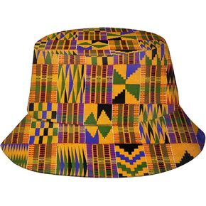 Retro Africa Tribes Bucket Hat for Women Men Cute African Tribal Women Summer Beach Travel Sun Hats
