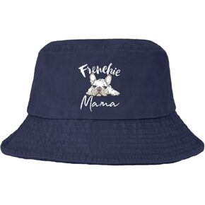 Frenchie Mom Bucket Hat Bucket Hat Vintage Womens Hats for Beach Accessories for Vacation Must Haves Navy
