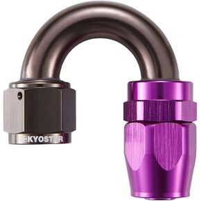 10AN 45 Degree Swivel Hose End Fitting Purple