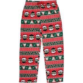 Star Wars Men's The Mandalorian Grogu Candy Canes Ugly Sweater Fleece Lounge Pajama Pants