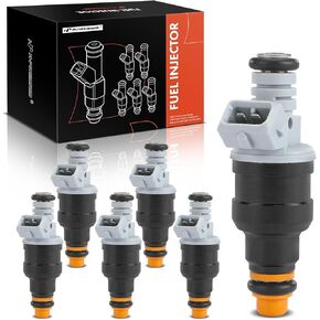 A-Premium Fuel Injectors Set of 6 Compatible with Ford F-150, F-250, F-350, Mustang, Taurus, E-150/E-250/E-350 Econoline, Ranger, Thunderbird & Lincoln Continental & Mazda B3000 & Mercury Sable