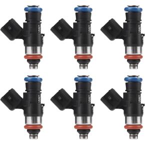 Fuel Injectors Set of 6 Compatible with Ford 2009-2012 Escape 2010-2012 Fusion Mazda 2009-2011 Tribute Mercury Mariner Milan 3.0L V6 Replace# 0280158189 FJ998 822-11217 9L8Z-9F593-A CM5155 4Holes