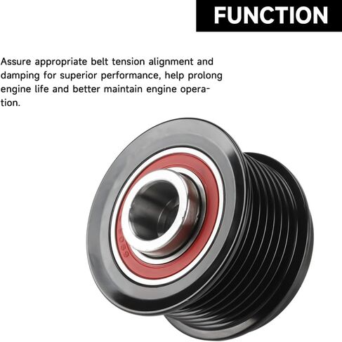 Drive Belt Idler Pulley Belt Idler Grooved Pulley Alternator Clutch Pulley - Compatible for Toyota Camry 2007-2017 for Toyota RAV4 2006-2012 for Lexus ES350 2007-2018 - Replace Part 274150W131 in Kuwait