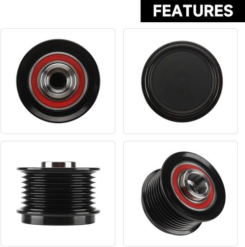 Drive Belt Idler Pulley Belt Idler Grooved Pulley Alternator Clutch Pulley - Compatible for Toyota Camry 2007-2017 for Toyota RAV4 2006-2012 for Lexus ES350 2007-2018 - Replace Part 274150W131 in Kuwait