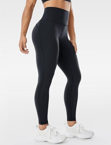 High Waisted Compression Leggings for Women Workout Tummy Control Booty Flattering Athletic Gym Yoga Pants - 25 Inches in Kuwait