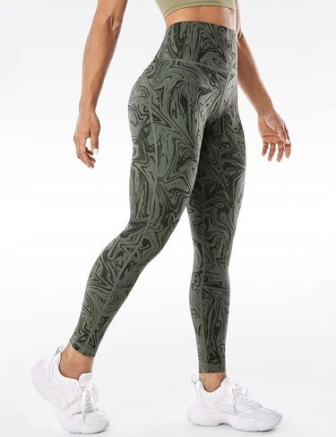 High Waisted Compression Leggings for Women Workout Tummy Control Booty Flattering Athletic Gym Yoga Pants - 25 Inches in Kuwait
